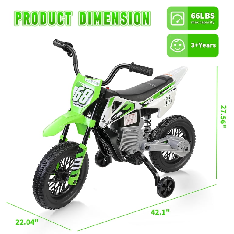 Farmdex 12V Electric Motorcycle for Kids, Electric Dirt Bike with