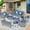 Denim Blue, variant on Ovios 8 Pieces Outdoor Patio Furniture with Swivel Rocking Chairs All Weather Wicker Patio Sectional Sofa Conversation Set