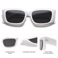 thumbnail image 4 of Gafas de sol SOJOS Trendy Rectangular SJ2238 Blancas para Mujer, 4 of 5
