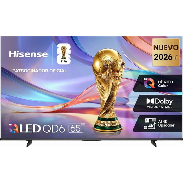 Hisense televisión QD6S Pantalla 65“ Pulgadas Hi-QLED 4K Smart TV AI 4K Upscaler,Dolby Vision·Atmos Modo de Protección Ocular Game Mode Plus Fire TV