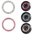 thumbnail image 4 of 5PCS/Set  Crown Shape Rhinestone Car Start Key Tire Dust Caps Decoration Auto Stem Caps Ignition Button Ring (Pink), 4 of 6