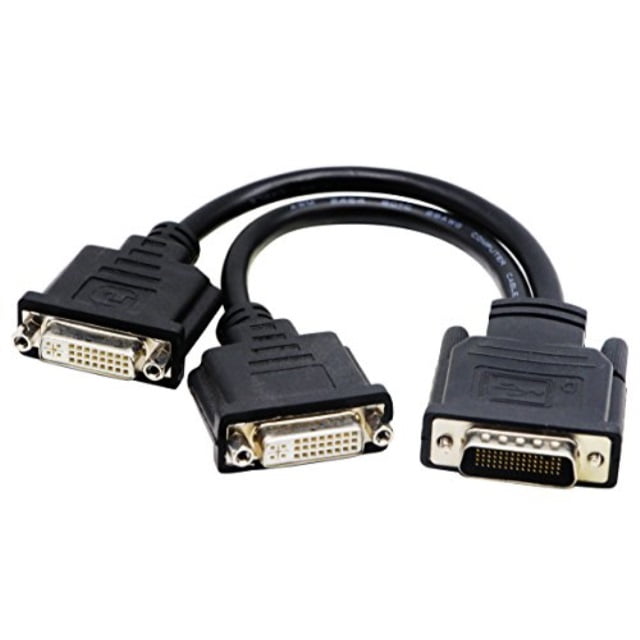 8in DVI Splitter Cable StarTech.com DMS 59 to Dual DVI I DMS 59 to 2x DVI DMSDVIDVI1 Y Cable DMS 59 Cable Monitor Splitter Cable ,Black