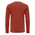 thumbnail image 6 of Dresfit Men's Thermal Shirts Crew Neck Big and Tall Shirt Fall Stretch Solid Color Long Sleeve Muscle Tops 2025 Slim Fit Oversized Cotton Pullover Tops Ginger S, 6 of 7