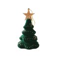 thumbnail image 2 of Flocked Velvet Christmas Tree Ornaments Mini Hanging Xmas Decor with Gold Star, Holiday Party Decoration, Multicolor, 4.33 In, Style B, 2 of 7