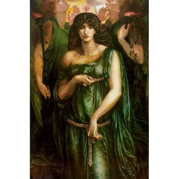 Syrian Astarte pictured in a trinity-Fine art canvas print (20" x 30")