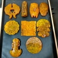thumbnail image 2 of Antique-style jade carving, hand-held jade pendant, double fish, cicada, jade axe, 2 of 3