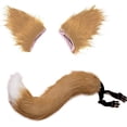 thumbnail image 1 of 3PCS Halloween Costume Props Artificial Fur Cosplay Prop Fox Ear and Tail Set, 1 of 9