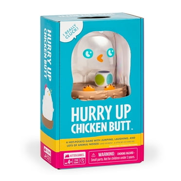 Exploding Kittens Hurry Up Chicken Butt 2-6 Players - Ages 4  - 2 Minutes to Play - Hot Potato Style Card Game -Creative Kids Game, Perfect for Family Night Fun