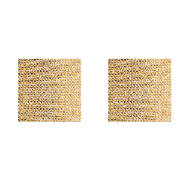 Cateissary Pegatina de cinta de diamantes de imitación de cristal hoja de decoración presente con apariencia brillante adorno DIY oro amarillo 8 pegamento Type1 NO1 Cateissary CBP223938
