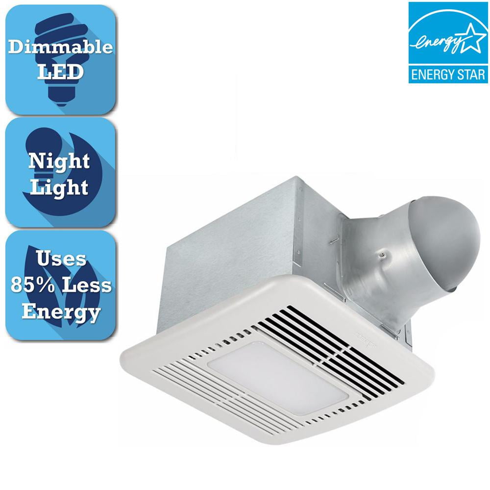 Delta Breez Signature 110 CFM Ceiling Bathroom Exhaust Fan LED SIG80110DLED