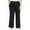 Black, variant on $89 Womens New Black Zippered Belted Straight leg Pants 20W Plus B+B