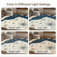 thumbnail image 7 of ODIKA 8'x10' Washable Area Rug Navy Vintage Nautical Treasure Map Compass, Starfish, Sea Shell Design for Dining Room, Large Office, Lounge, Non-Slip Chair-Friendly Mat, 7 of 7