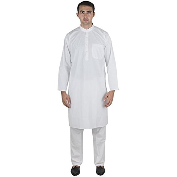 Royal Kurta Men's White Pure Cotton Kurta Pyjama Set