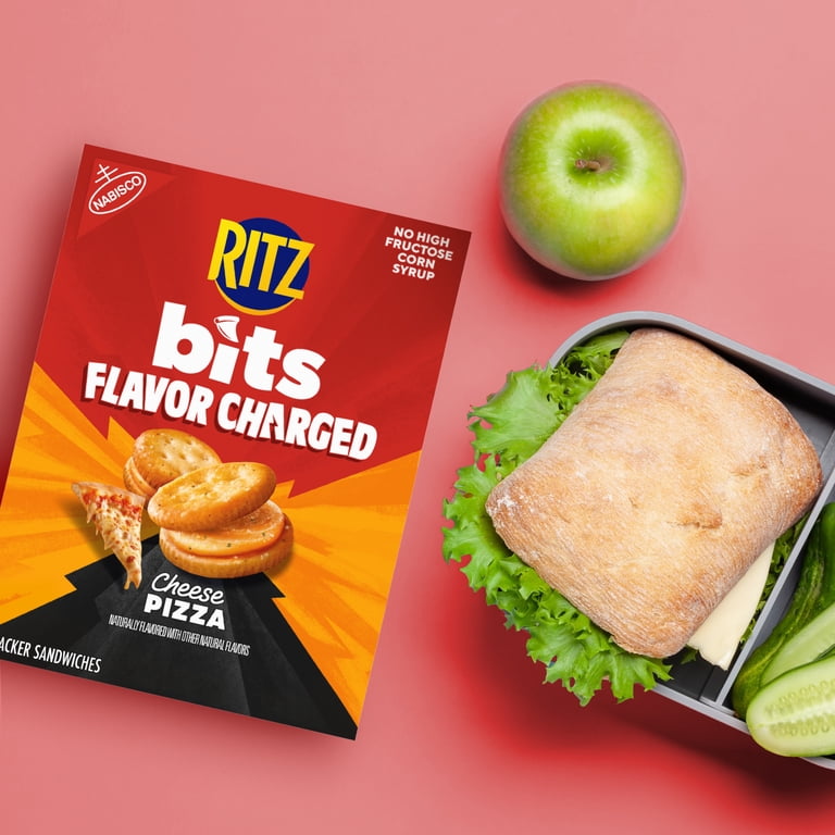RITZ Bits Flavor Charged Cheese Pizza Sandwich Crackers, Lunch
