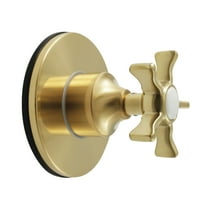 Kingston Brass KS3037NX Hamilton Single-Handle Three-Way Diverter Valve with Round Trim Kit, Brushed Brass