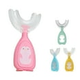 thumbnail image 3 of Cepillo de dientes de silicona de mano en forma de U para bebés Cepillo de dientes de doble cara Accesorios para mordedores para niños con mango Gadgets de limpieza Grande, Rosa Pequeño, Rosa seitruly HA009119-02, 3 of 6