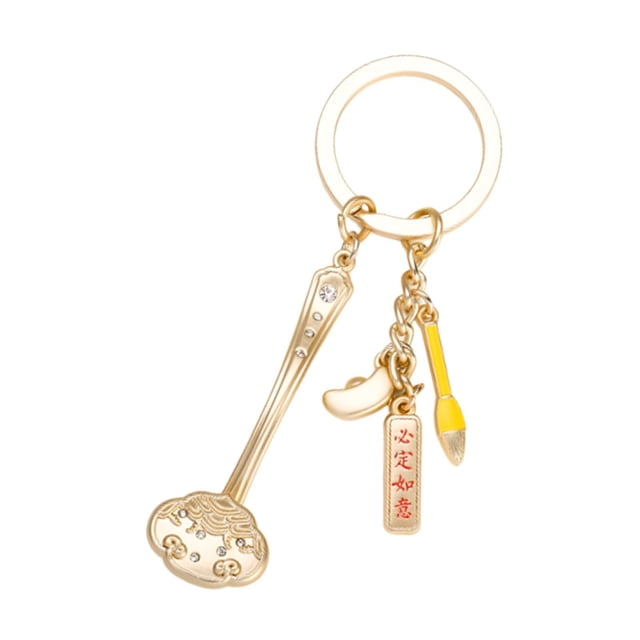 Llavero con símbolo de la suerte, soporte para llaves, llavero para bolso, colgante para llaves, llavero de metal, etiqueta para llaves estilo B