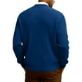 thumbnail image 4 of Kixjoy Men's Cardigan Sweaters Long Sleeve Big and Tall Button Down Knit Cardigan V Neck Fall Fashion Jackets Basic Casual Lightweight Mens Sweater, Royal Blue 4XL, 4 of 7
