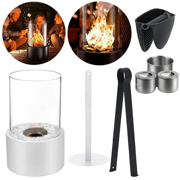 Clearance! Souwang Barbecue Grills Tabletop Fire Pit Table Fire With Adjustable Bio Tabletop Mini Fire Bowl For Indoor & Outdoor Portable Table Top Firepit With Glass Stone For Patio & Dinner