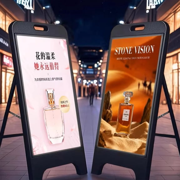 24" x 36" Waterproof LED Advertising Light Box Sign with Water Base – Outdoor Display Board with Illuminated Poster Frame