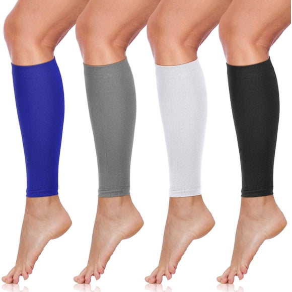 EcoNesxp 4 pairs of calf compression sleeves double calf compression sleeves leg compression socks for calves and shins