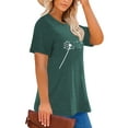 thumbnail image 3 of XCHQRTI Plus Size Dandelion Shirt Women's Oversized Graphic Tshirts Short Sleeve Loose Tee Tops, 3 of 8