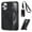 Black, variant on Ancove for iPhone 14/13 Magnetic Case with Kickstand & Lanyard Strap,[Compatible with Mag Safe] Military-Grade Protection Heavy Duty Shockproof Rugged Cover for iPhone 14/13,Grey