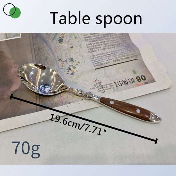 Vajilla de acero inoxidable con mango de madera, juego de cubiertos occidentales clásicos, tenedor, cuchara, estilo Laguiole, 1 unidad Fivean unisex