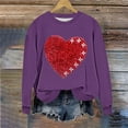 thumbnail image 5 of ZyeKqe Sweatshirts for Women Plus Size Valentines Day Printed Tops Fleece Lined Long Sleeve Shirts Fashion Clothes, 5 of 6