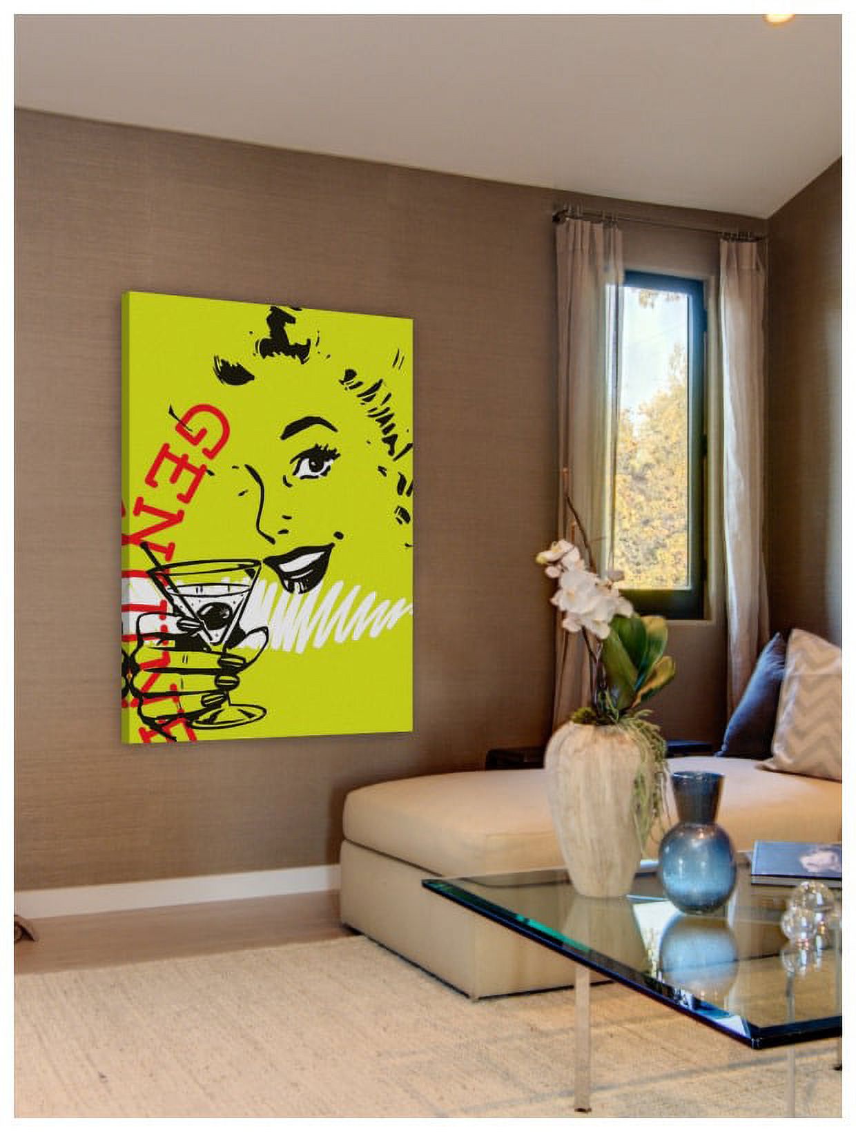 Marmont Hill 'Girl Drink 1' Print on Wrapped Canvas