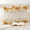 thumbnail image 3 of Yellow Leaf Outdoor Waterproof Pillow Covers, Fall Plant Country Vintage Watercolor Beige Decorative Square Throw Pillowcase Sofa Cushion Sham for Patio/Couch/Chair, 20"x20" 2 Pack, 3 of 8