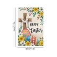 thumbnail image 3 of Happy Easter Garden Flag 12x18 Inch Cross Rbbit Double Sided Burlap Yard Flags Farmhouse Holiday Outdoor Decor (C), 3 of 6
