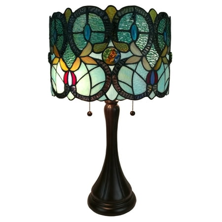 Floral One Light - Amora Lighting AM286TL12 Tiffany Style Floral Table Lamp