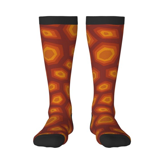 Cauagu Turtle Shell Print Women's Men's Ankle Socks 1-pack Casual Athletic Socks for Unisex Adult Moisture-Wicking Socks for Daily Wear/Running/Sport