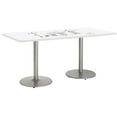 thumbnail image 2 of KFI Studios Whiteboard 3.5' x 8' Dining Table, Silver Base, White, 2 of 2