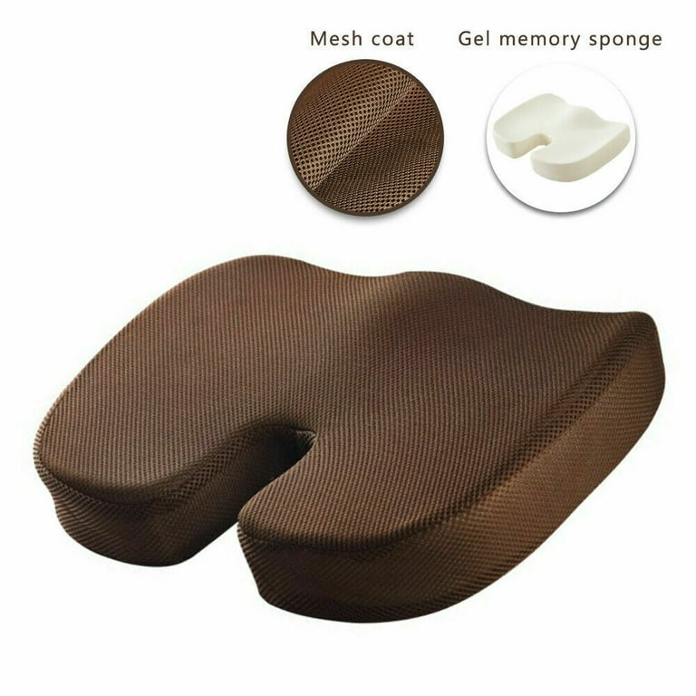 Car Seat Cushion Orthopedic Non Slip Memory Foam Back Pain Relief