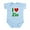 Sky Blue, variant on CafePress - I Love (Heart) Zio Infant Bodysuit - Baby Light Bodysuit, Size Newborn - 24 Months