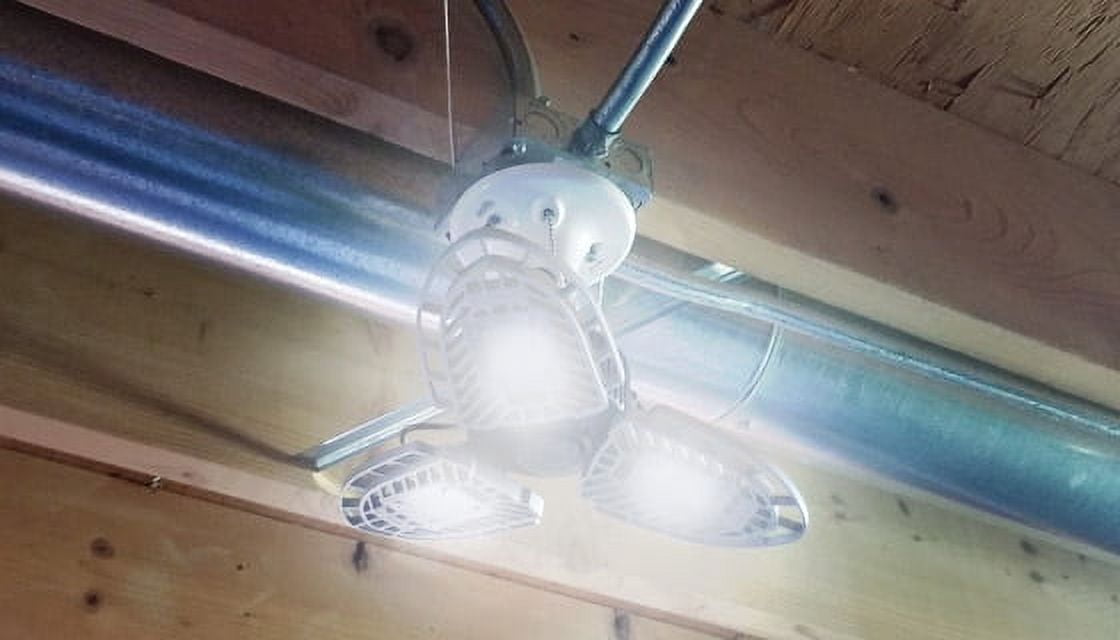 Ultra-Bright Triple Panel Garage and Ceiling Light: 6000 Lumens