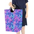 thumbnail image 4 of Yayeee Freestanding Laundry Hamper with Handle Collapsible Large Storage Basket for Clothes, Purple Starfish Pattern, 4 of 7