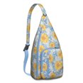 thumbnail image 1 of Farmhouse Floral Crossbody - Rustic Sunflower & Butterfly Pattern, Multi-Pocket Anti-Theft Daypack, 1 of 4
