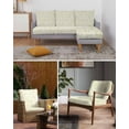 thumbnail image 6 of Yellow Flower Sofa Couch Cushion Covers Washable, Removable Stretchable Sectional Couch Covers, Vintage Farmhouse Boho Leaf Spring Plant Slipcovers for L & T Shape Sofa Protector S Size 3 pcs, 6 of 7