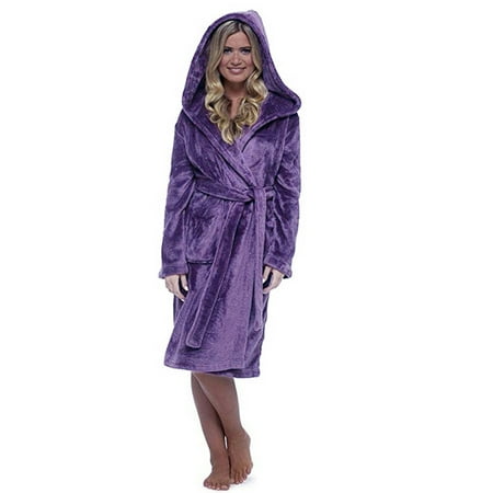 

Mrat Robes Shirt and Capris Pants Sleepwear Ladies Winter Lengthened Plush Shawl Bathrobe Long Sleeve Robe Hooded Coat Female Pajama Sets Rib Knit
