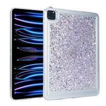 Dteck for iPad 9th Generation Case, for iPad 8th/7th Generation 10.2 Inch Case 2021/2020/2019, Matte Glitter Sturdy Shockproof Hard Cover for Girls,Purple