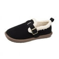thumbnail image 1 of Zapatos de felpa para mujer, otoño e invierno, moda, suela suave, sin cordones, forro polar, cálidos, acolchados de algodón, zapatos Boken de talla grande, 1 of 3
