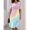Multicolor-L, variant on Multicolor Wave Print Short Sleeve A-Line Midi Dress For Casual Summer Wear