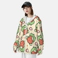 thumbnail image 3 of Kdxio Frog Hold Strawberry Print Women Men Sun Protection UPF 50+ Jackets Zip Up Long Sleeve Hoodie Hiking Lightweight with Pockets, 3 of 7
