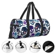 thumbnail image 5 of ZICANCN Blue Skull Purple Bone Travel Duffle Bag, Sports Tote Gym Bag Weekenders Bags for Women Men, 5 of 8