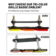 Tri 3 Color Acrylic Badge Front Grille Emblem For Toyota Tacoma 4Runner Tundra Rav4