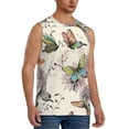 thumbnail image 2 of Uemuo Flying Butterflies-1 Pattern Men's Sleeveless T-Shirt,Muscle Athletic Tank Top, Moisture-wicking Quick-dry Breathable Classic Tee Top for Gym Run Outdoor Sports-XX-Large, 2 of 8