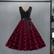 thumbnail image 5 of Vestido Midi ajustado de cintura alta para mujer, vestido sin mangas, línea A, dobladillo suelto, Retro, 50s, 60s, dama, fiesta de graduación, 5 of 7
